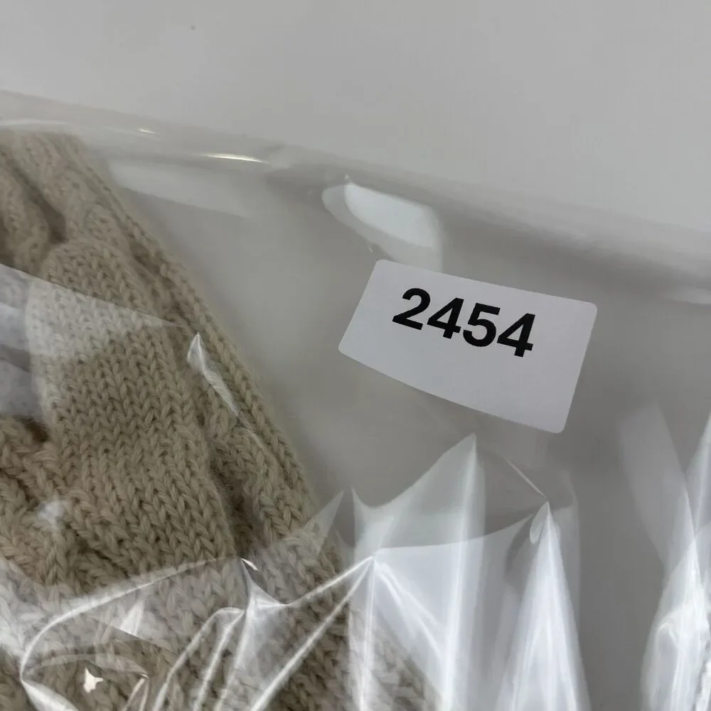 Unbranded Alpaca Cable Knit Womens Gloves Ivory Cream Made in Peru Boho Outdoors